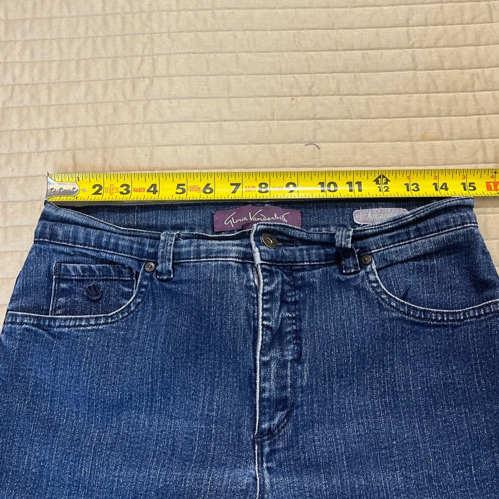 Gloria Vanderbilt AMANDA RETRO WOMENS SIZE 10 Dark Blue Jeans - Picture 5 of 9
